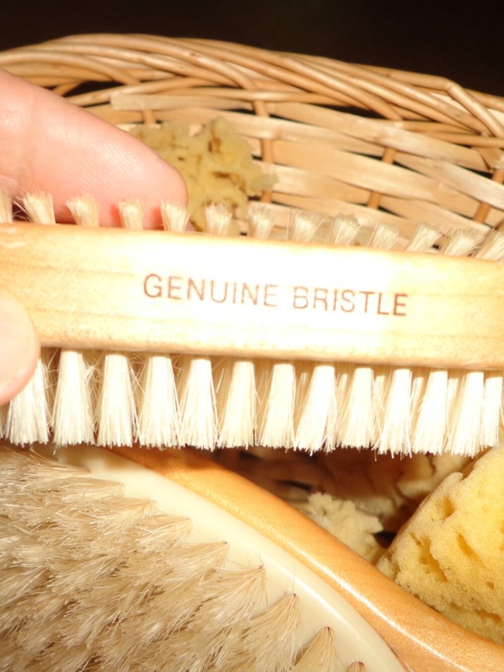 Bath Spa Basket Sea Sponges Bristle Brush Nail Brush Loofah - Picture 7 of 10